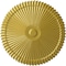 Ekena Millwork Shakuras Ceiling Medallion (Fits Canopies up to 5"), Hand-Painted Rich Gold, 24"OD x 3"P CM24SHRGS - alternate 1